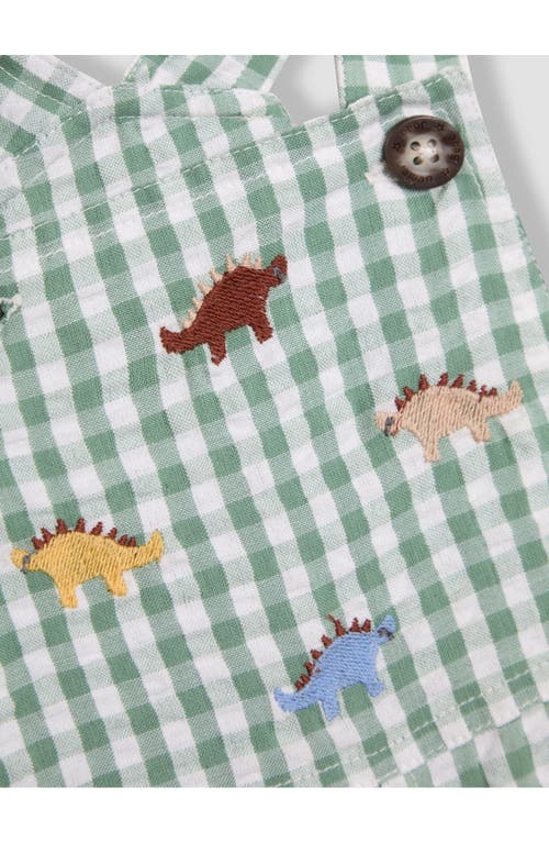 Jojo Maman Bébé Jojo Maman Bebe Dino Embroidered Cotton Overalls