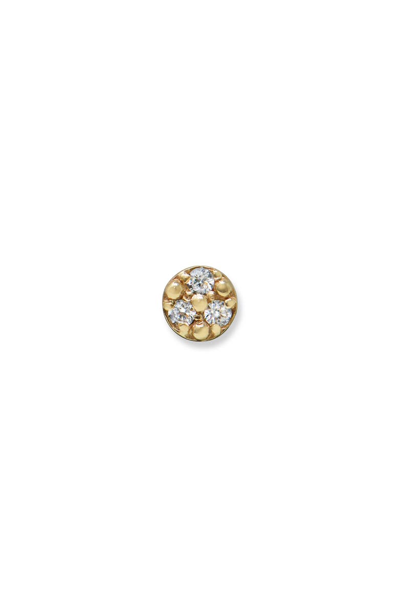 Anzie Cleo Petite Round Single Stud Earring, Main, color, Gold