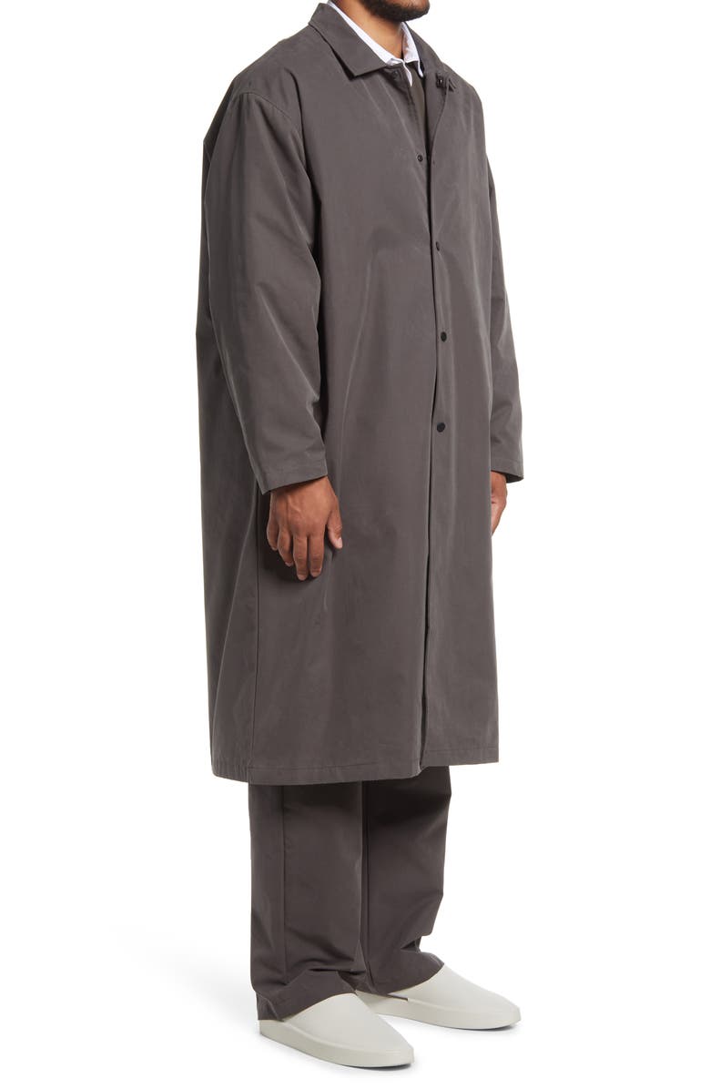 Fear of God Essentials Snap Front Longline Coat, Alternate, color, 