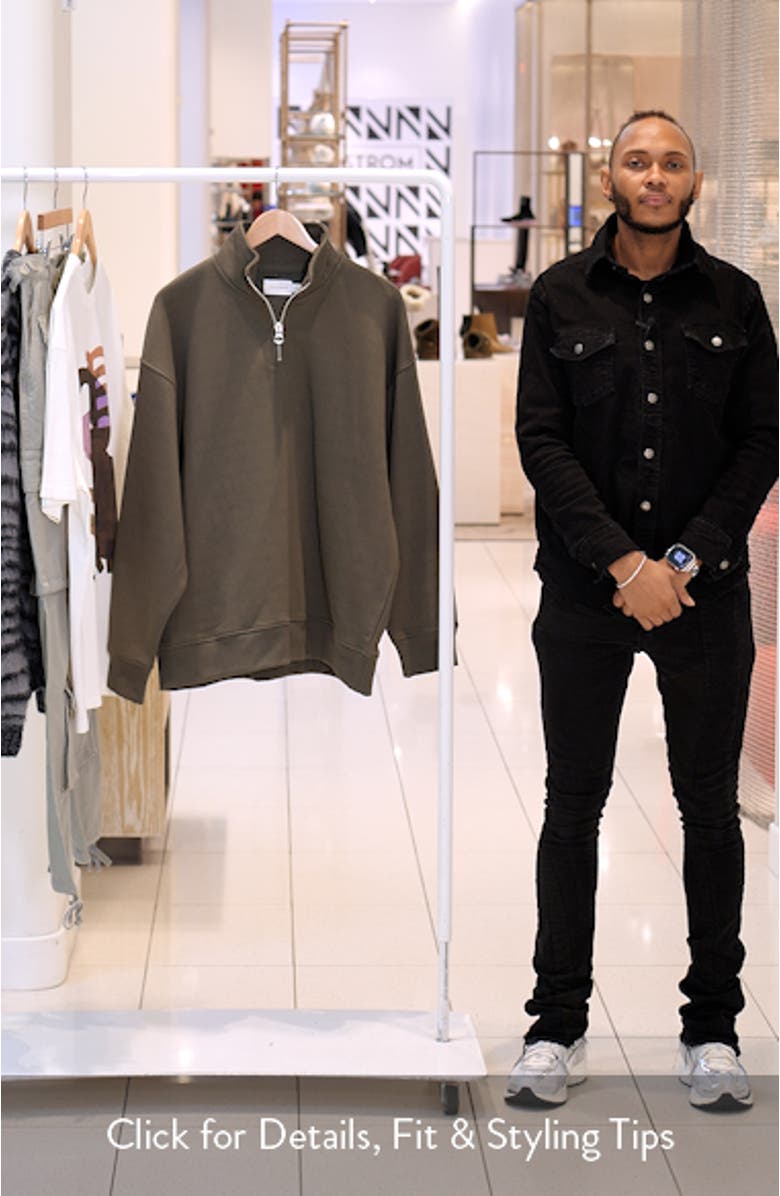 Oversize Quarter Zip Sweatshirt, sales video thumbnail