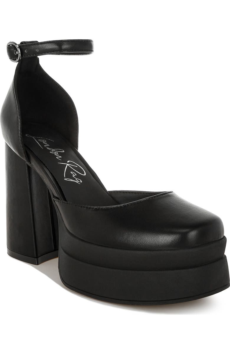 LONDON RAG Araminta Block Heel Platform Pump, Main, color, Black