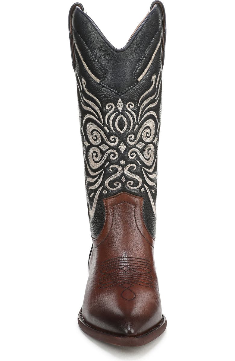 Sam Edelman Robbie Western Boot, Alternate, color, Luxe Brown/ Midnight Blue