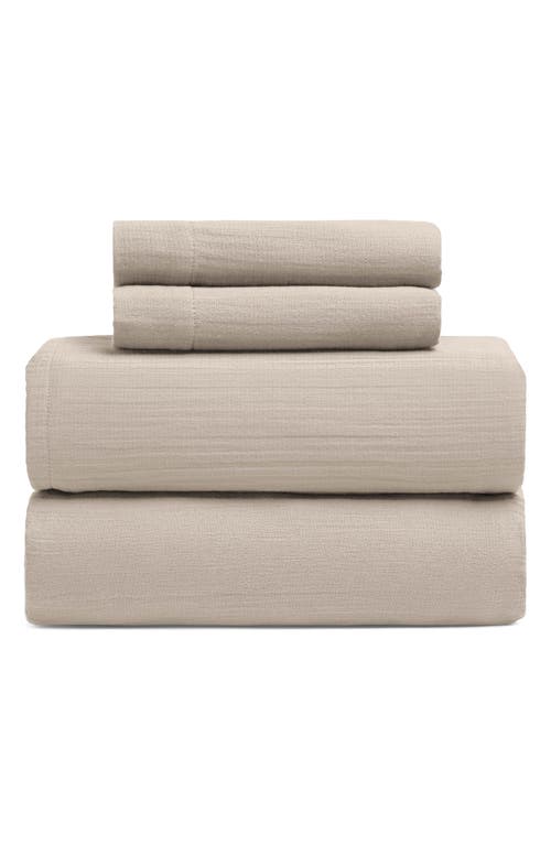 Crane Air Calm Crinkled Cotton Gauze 4-piece Sheet Set