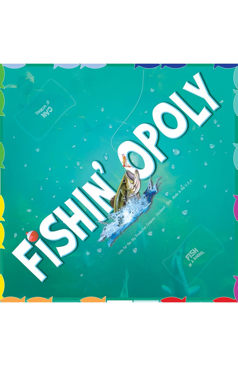 Late for the Sky Fishin'Opoly Monopoly Board Game, Alternate, color, Multicolored