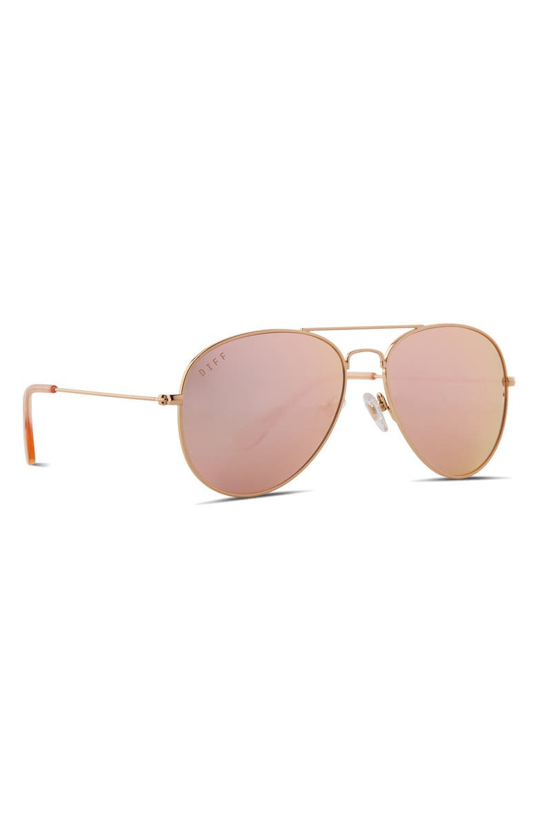DIFF Cruz 57mm Aviator Sunglasses, Alternate, color, 