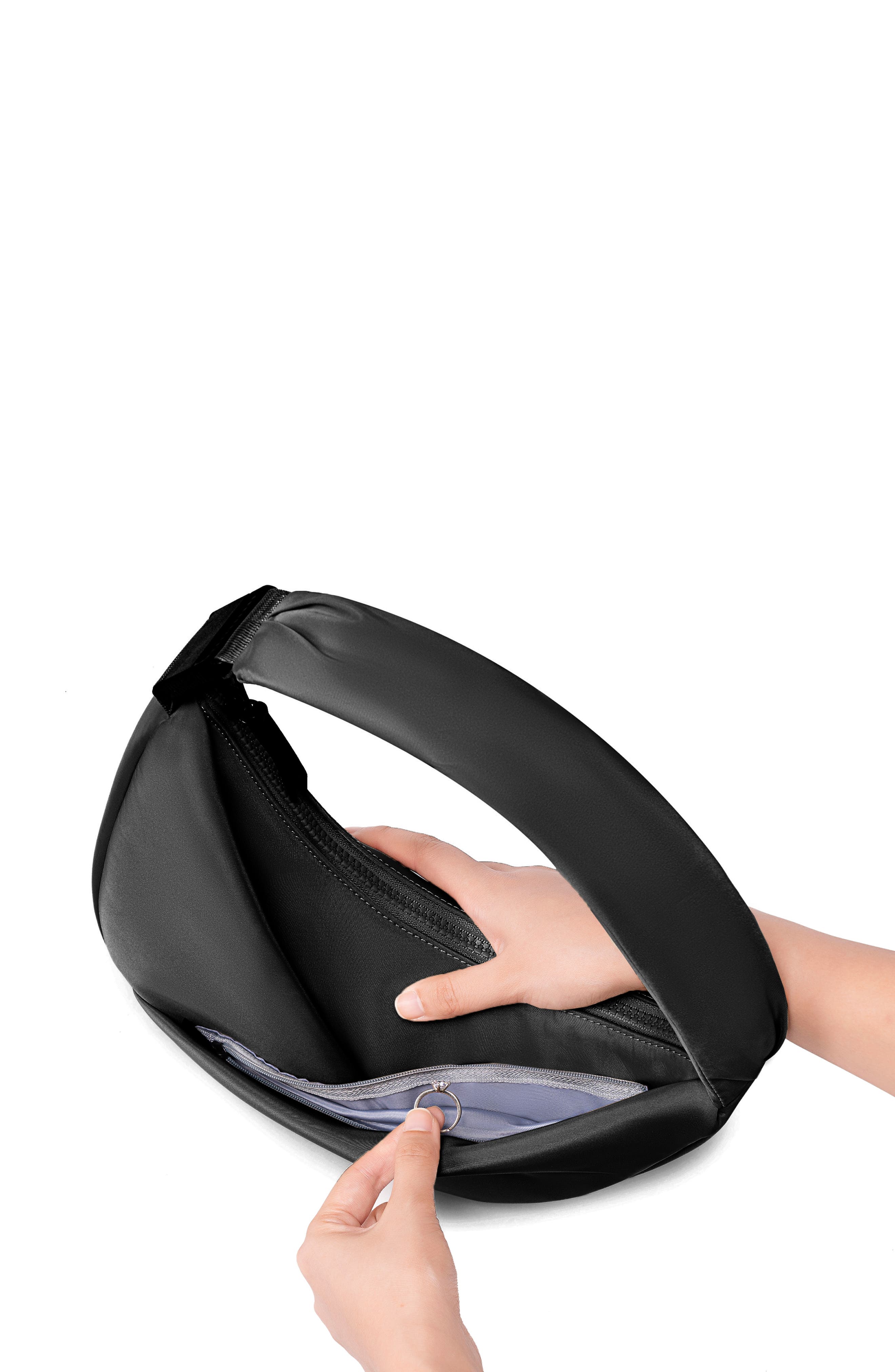 Lux and Nyx Origami Crescent Handbag Crossbody Bag For Women, Alternate, color, 