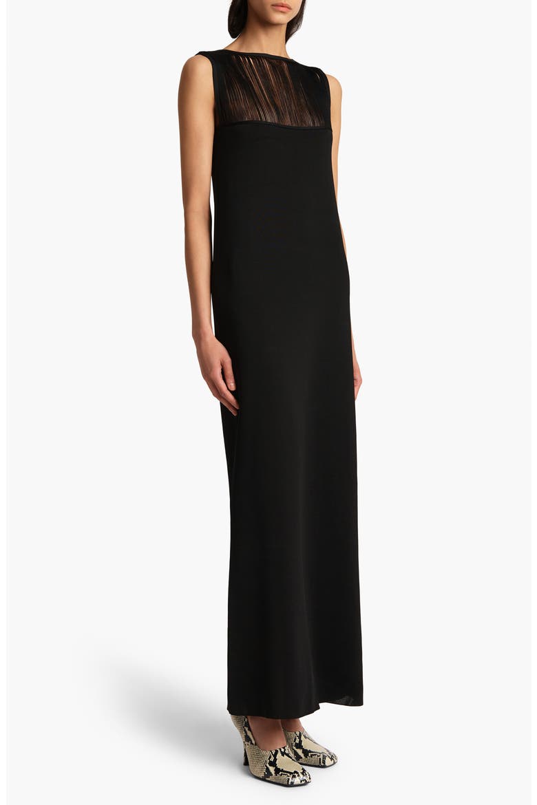 Ruslan Knit Column Dress, Alternate, color, BLACK