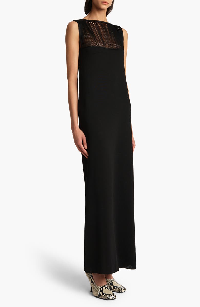 Khaite Ruslan Knit Column Dress, Alternate, color, Black