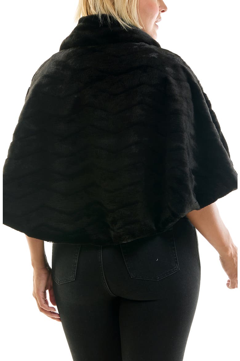 Faux Fur Bolero, Alternate, color, BLACK