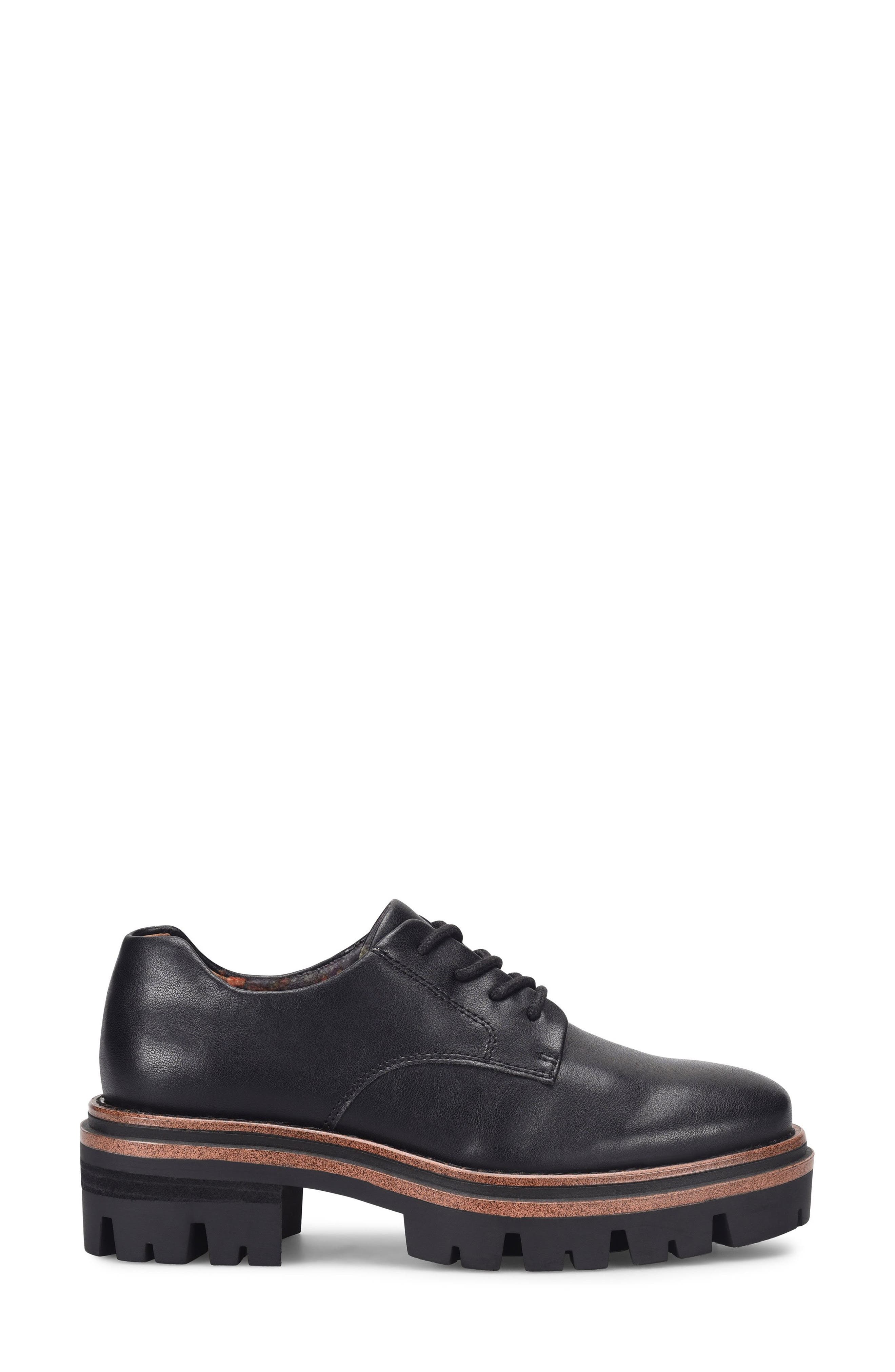 KORKS Veda Lug Sole Platform Derby, Alternate, color, Black