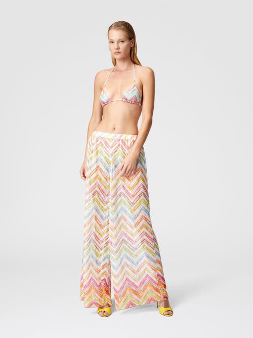 Missoni Printed Tulle Cover-up Palazzo Trousers In Multicoloured