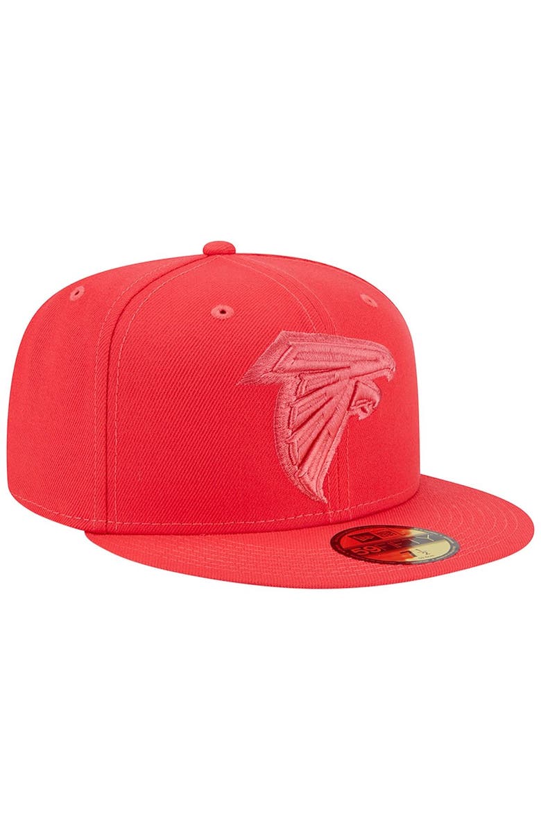 New Era Men's New Era Red Atlanta Falcons Color Pack Brights 59FIFTY Fitted Hat, Alternate, color,