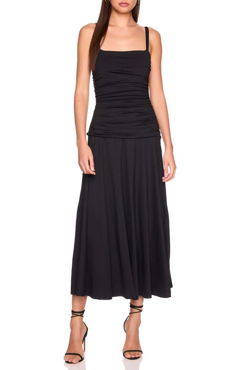 Ruched Sleeveless Maxi Dress