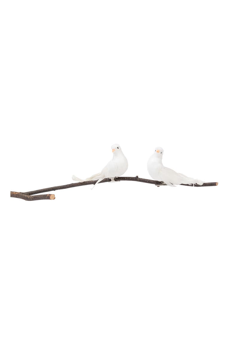 Dove Clip Ornament A/2, Main, color, White