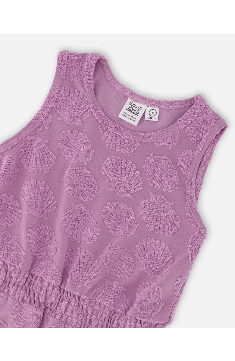 Deux par Deux Sleeveless Terry Cloth Beach Dress, Alternate, color, Lilac