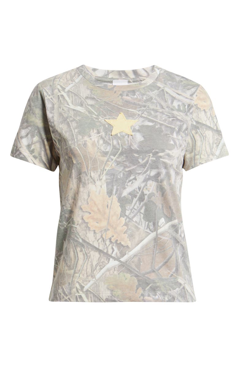GOLDEN HOUR Star Appliqué Cotton Graphic T-Shirt, Alternate, color, Leaf Camo