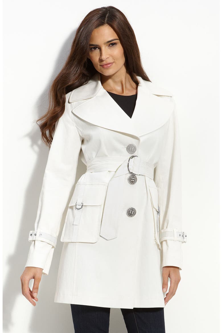'Sylvana' Trench, Main, color, WHITE