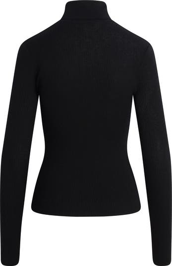 Amelia Rib Merino Wool Turtleneck Top