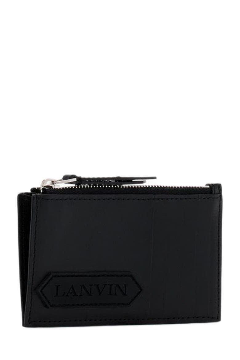 Signature Leather Cardholder, Alternate, color, BLACK