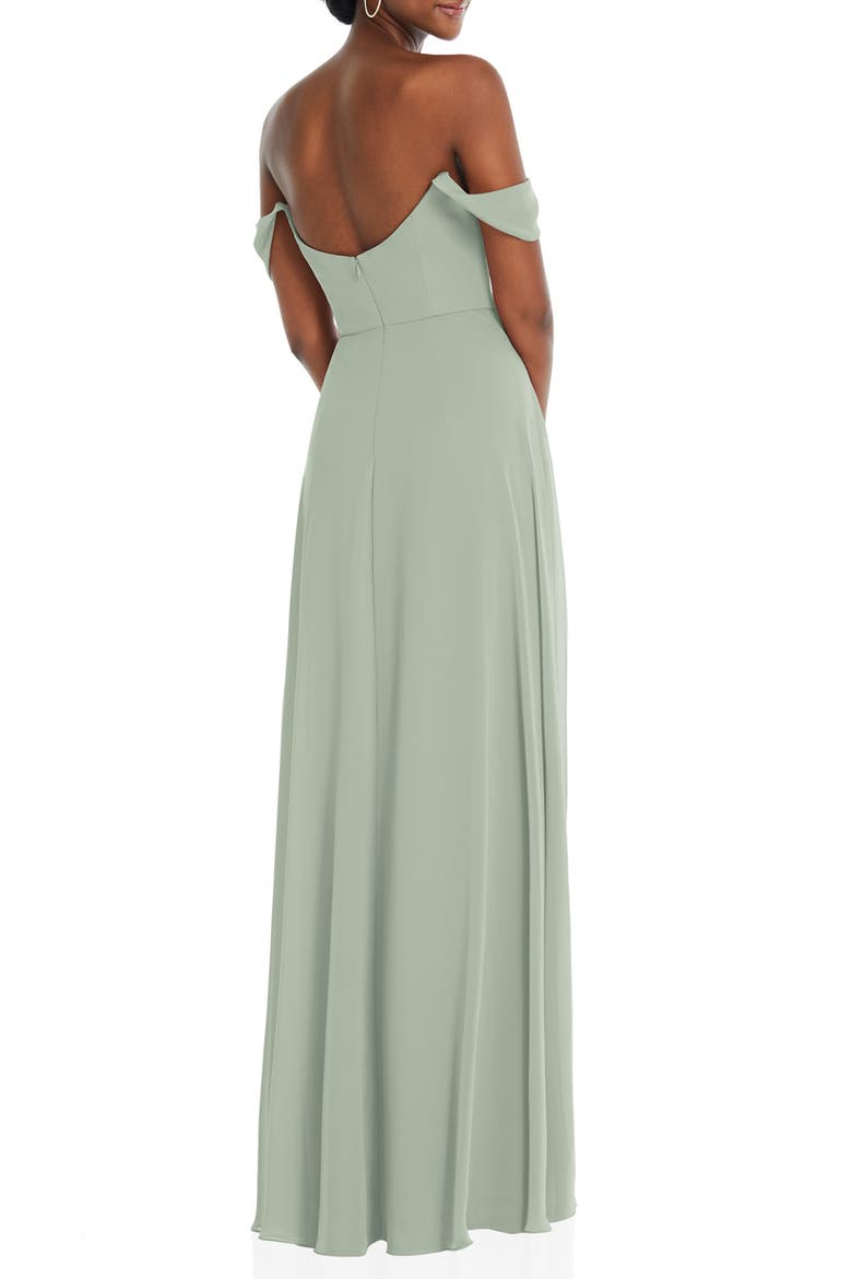 Off the Shoulder Evening Gown, Alternate, color, WILLOW