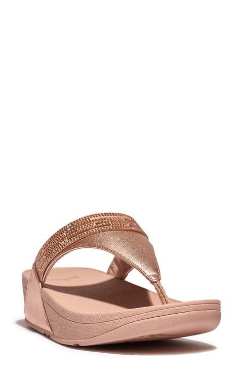 Lulu Crystal Leather Wedge Sandal (Women)