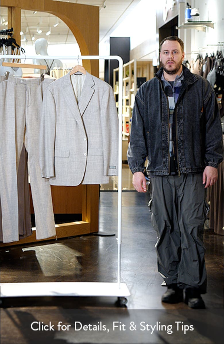 Capri Trim Fit Slub Wool & Silk Blend Suit, sales video thumbnail