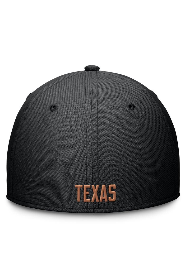 Men's Nike Black Texas Longhorns Rise SwooshFlex Dri-FIT Hat, Alternate, color, Black
