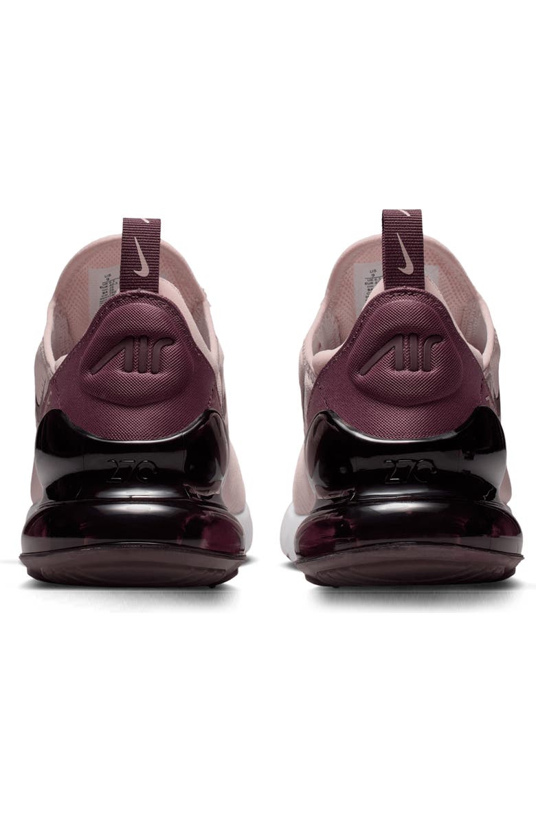 Nike Air Max 270 Sneaker, Alternate, color, Clay Red/ Burgundy Crush