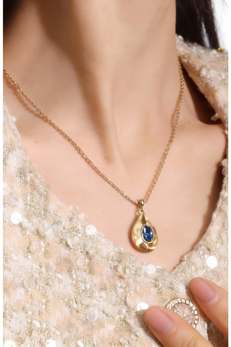 Fig Pendant Necklace, Alternate, color, Gold & Blue