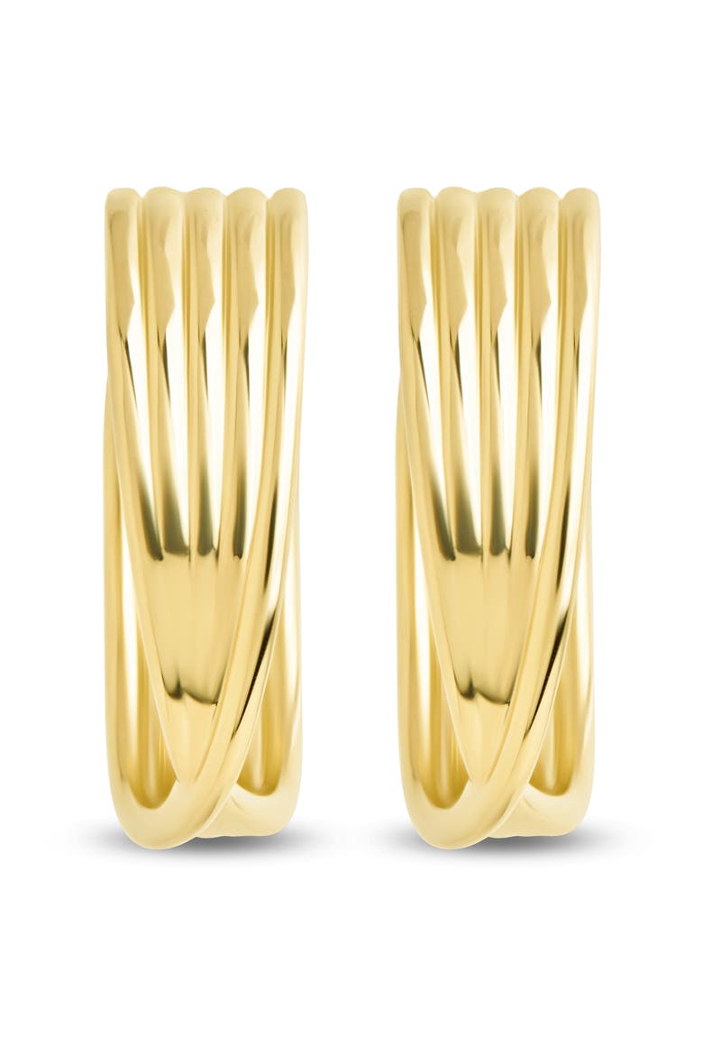 Katya Textured Hoop Earrings, Alternate, color, GOLD