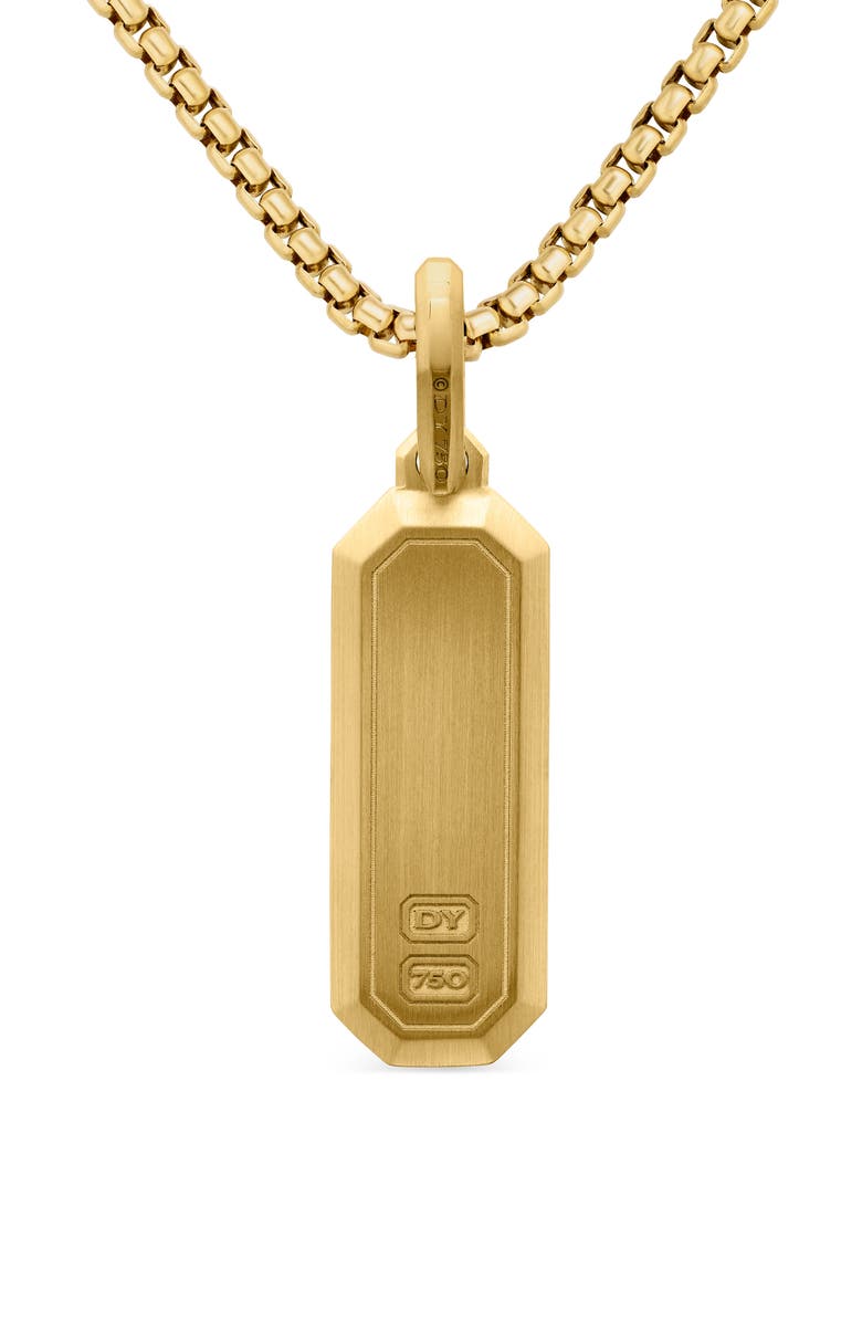 David Yurman Men's Streamline Dog Tag Pendant, Alternate, color, 18K Yellow Gold