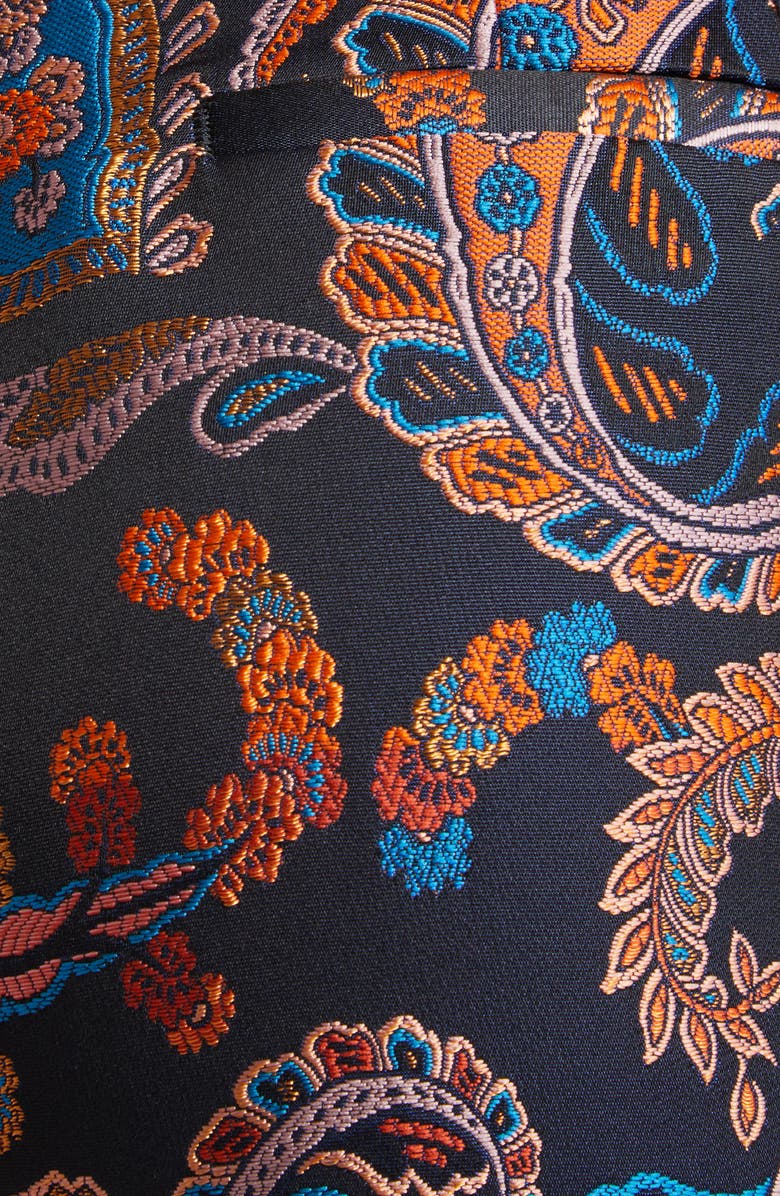 Etro Bristol Paisley Jacquard Ankle Trousers, Alternate, color, Multicolour On Blue Base