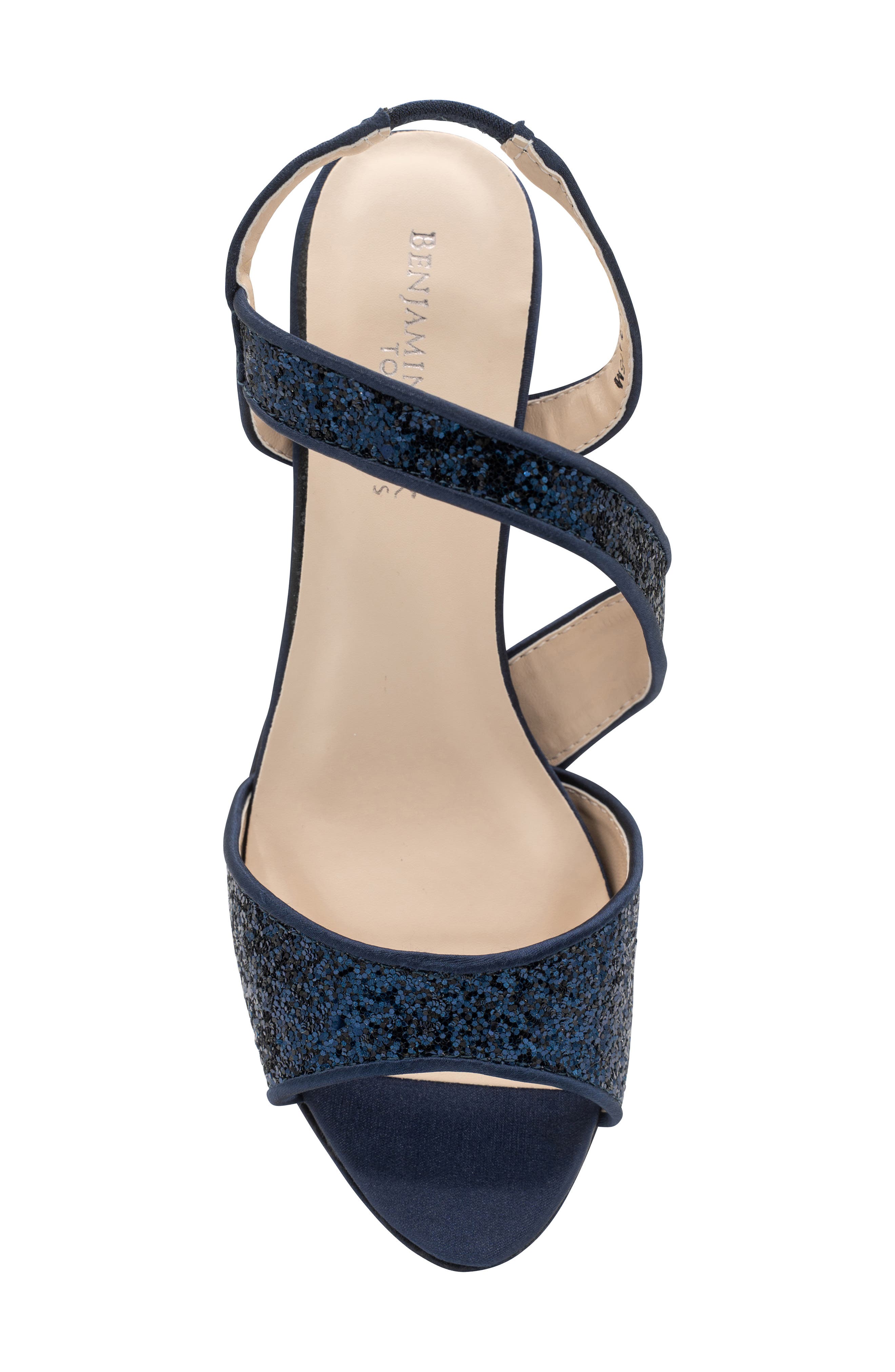 Reagan Glitter Slingback Sandal, Alternate, color, NAVY