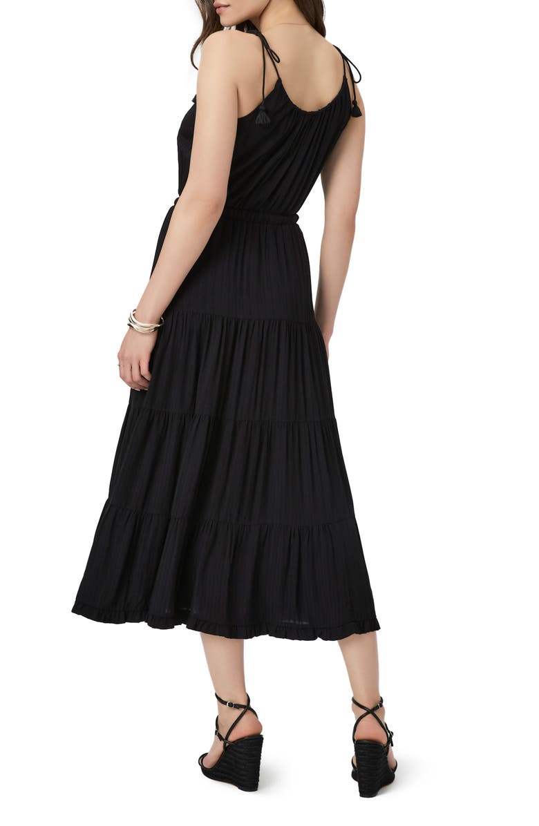 PAIGE Wellsley Tie Strap Maxi Dress, Alternate, color, Black