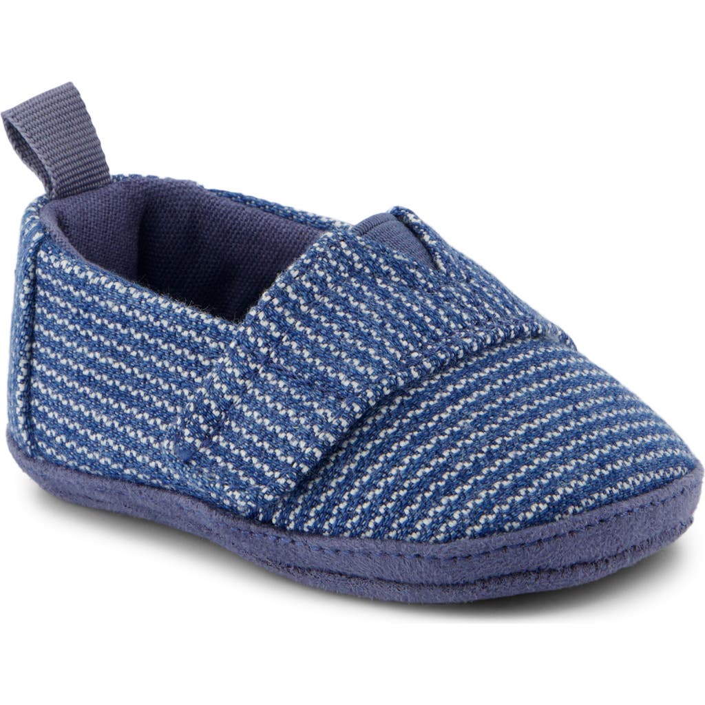 Toms Alpargata Crib Shoe In Blue