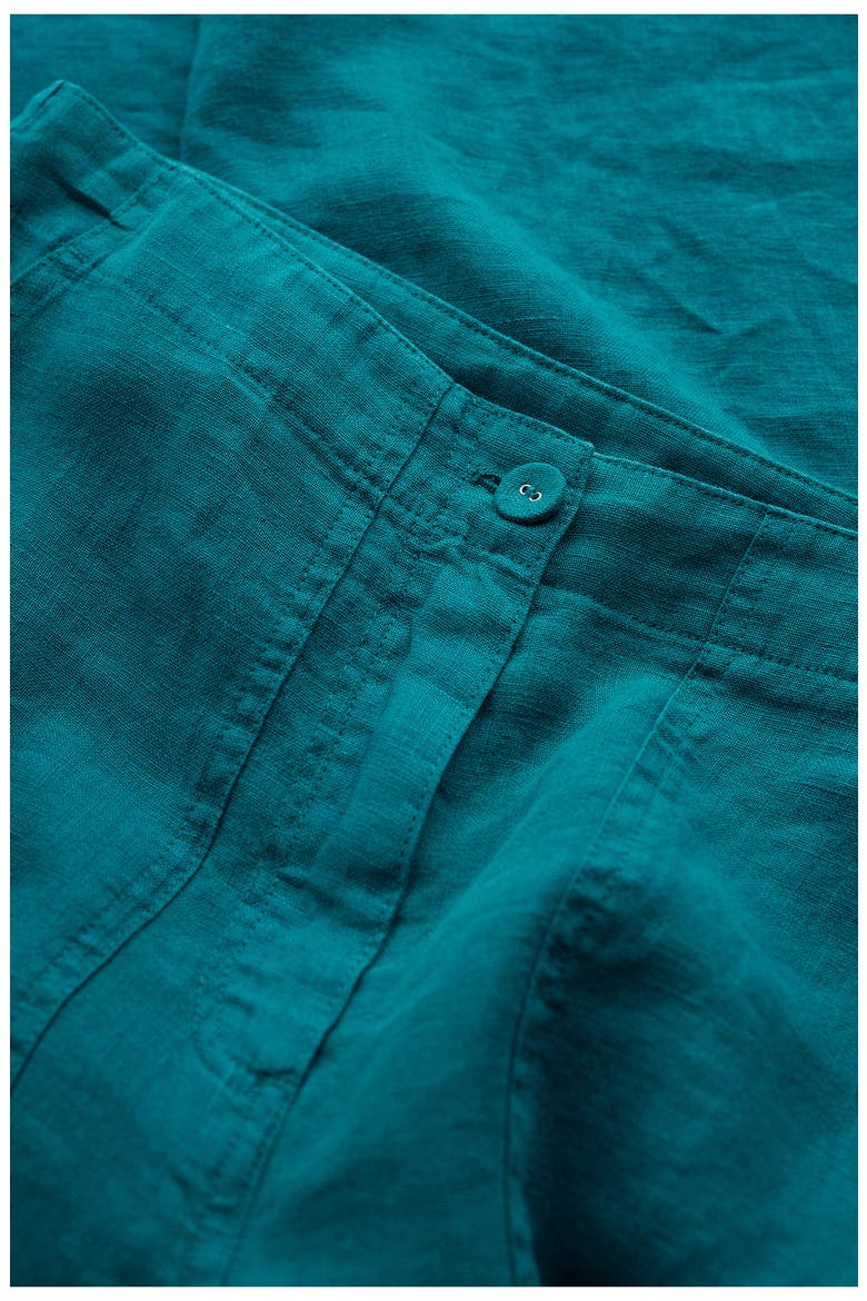 Saltings Cropped Linen Pants, Alternate, color, DEEP DIVE