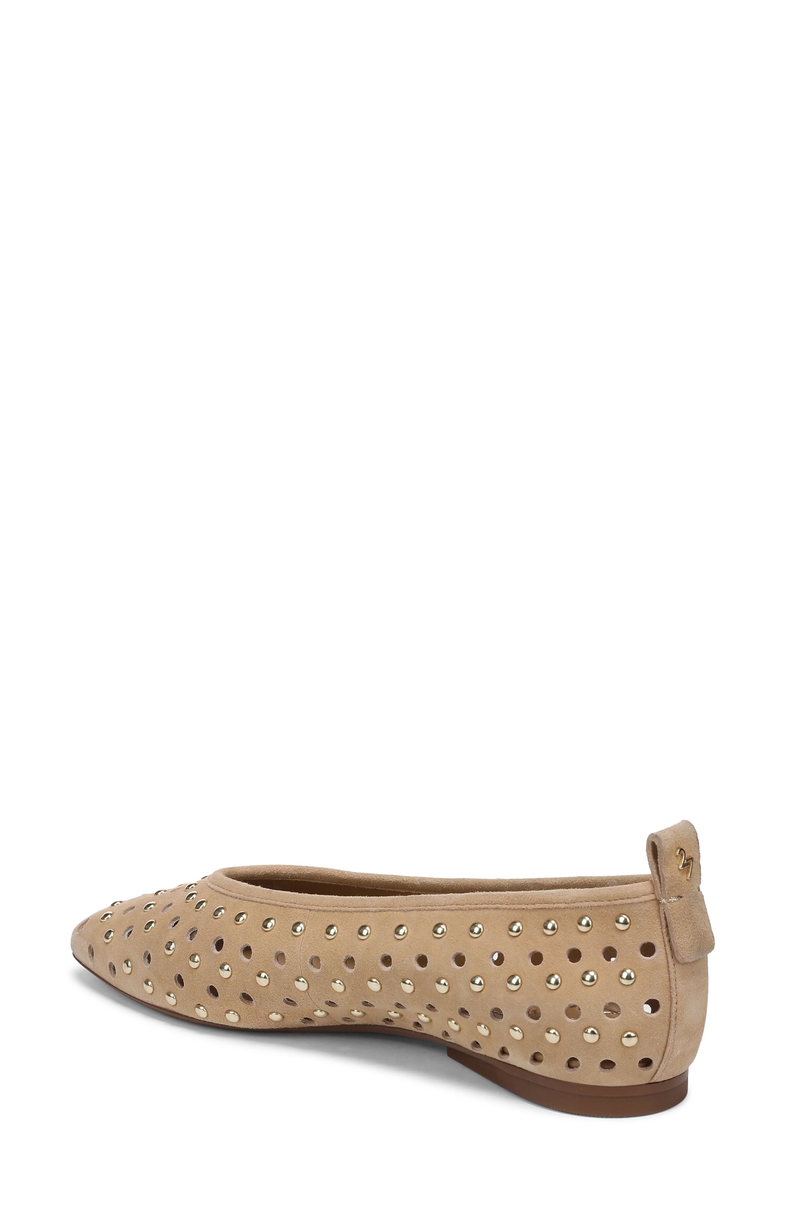 27 EDIT Naturalizer Carla Perforated Studded Flat, Alternate, color, Dune Dust