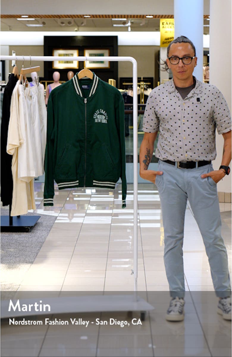 High Ridge Twill Varsity Jacket, sales video thumbnail