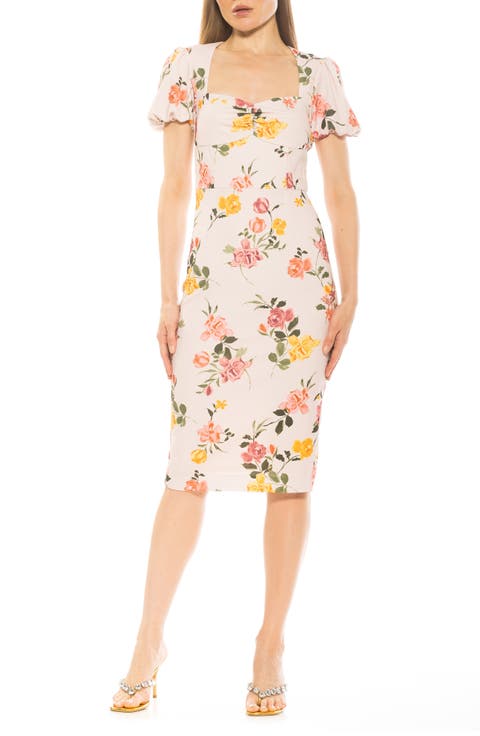 Micaela Sweetheart Neck Sheath Dress