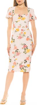 Alexia Admor Micaela Sweetheart Neck Sheath Dress