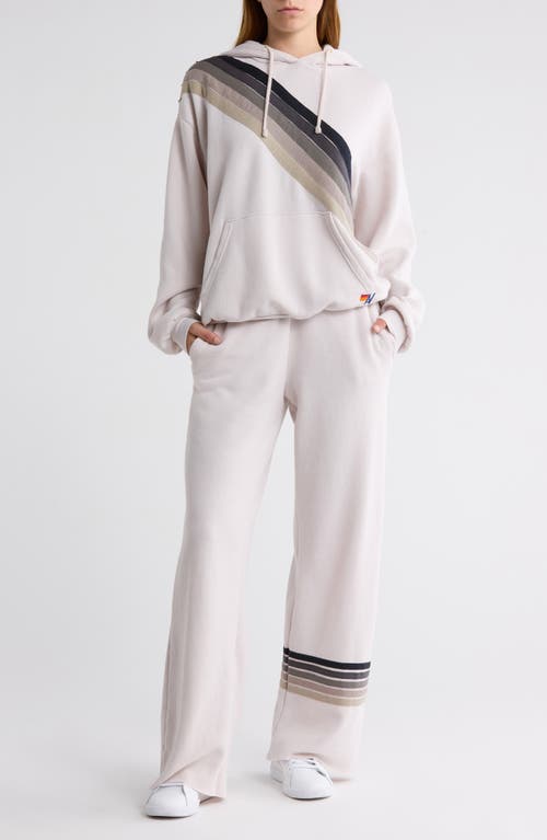 Aviator Nation Rugby Stitch Wide Leg Sweatpants
