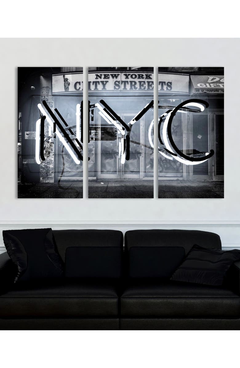 Oliver Gal NYC Canvas Triptych Wall Art, Alternate, color, 