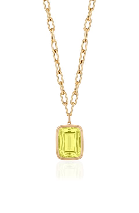 Manhattan Cushion Pendant Necklace