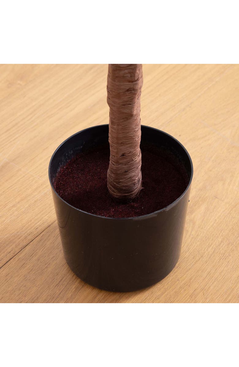 NEARLY NATURAL 4FT Prelit Autumn Eucalyptus Tree, Alternate, color, Orange