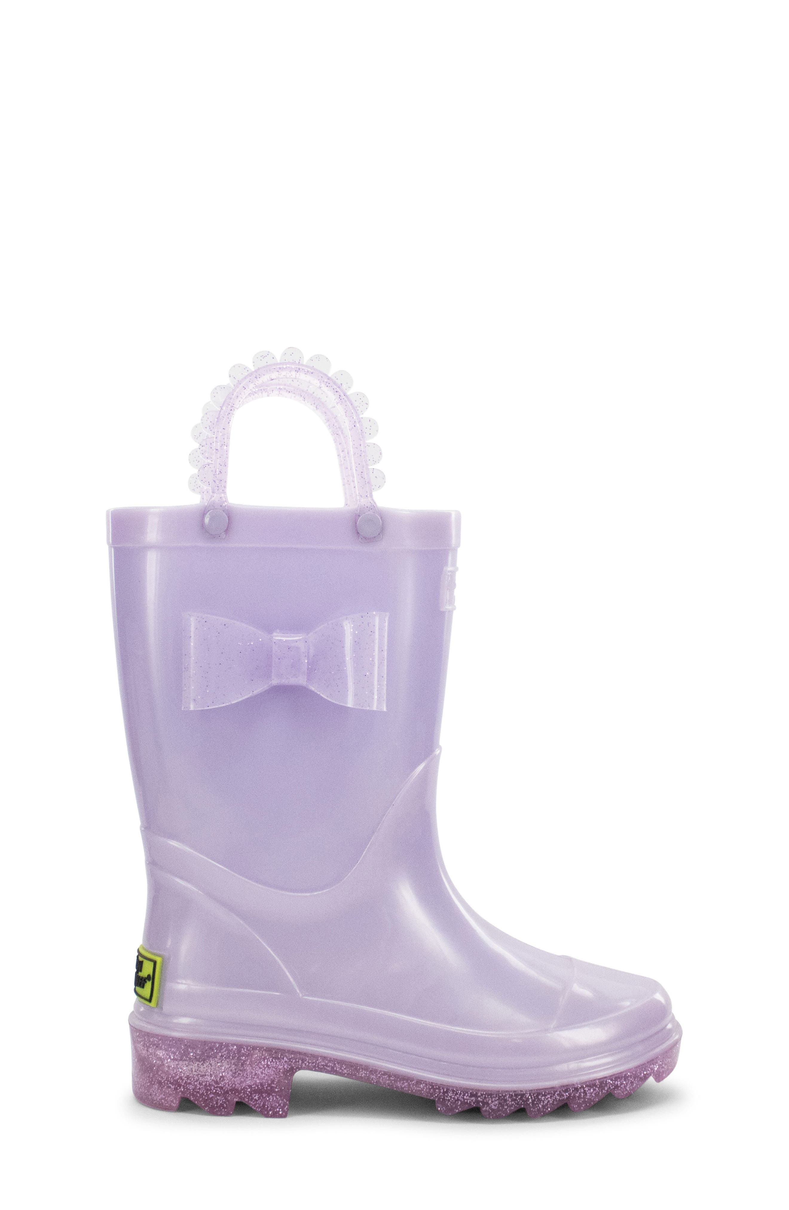 Western Chief Kids' Pearlized Light-Up Waterproof Rain Boot, Alternate, color, Lavender
