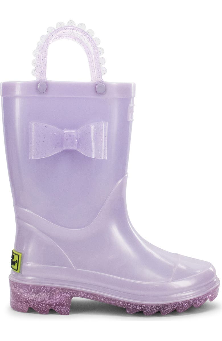 Western Chief Kids' Pearlized Light-Up Waterproof Rain Boot, Alternate, color, Lavender