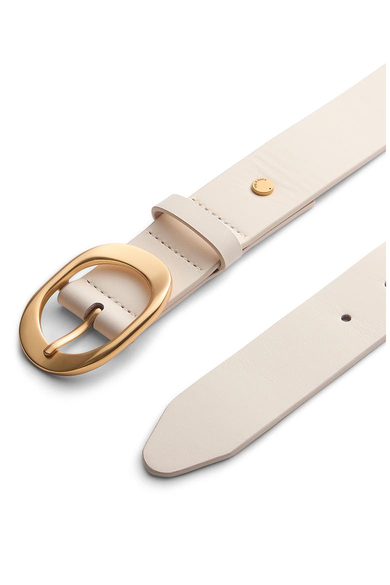 Vera Leather Belt, Alternate, color, CREAM