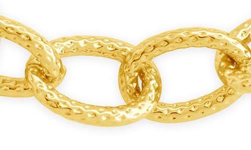 Sterling Forever Carter Link Bracelet In 14k Gold Plated In Gold