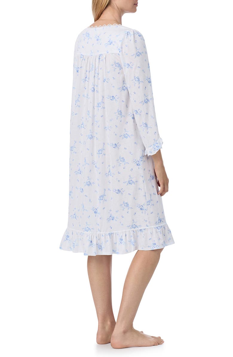 Eileen West Long Sleeve Cotton Blend Jersey Waltz Nightgown, Alternate, color, 