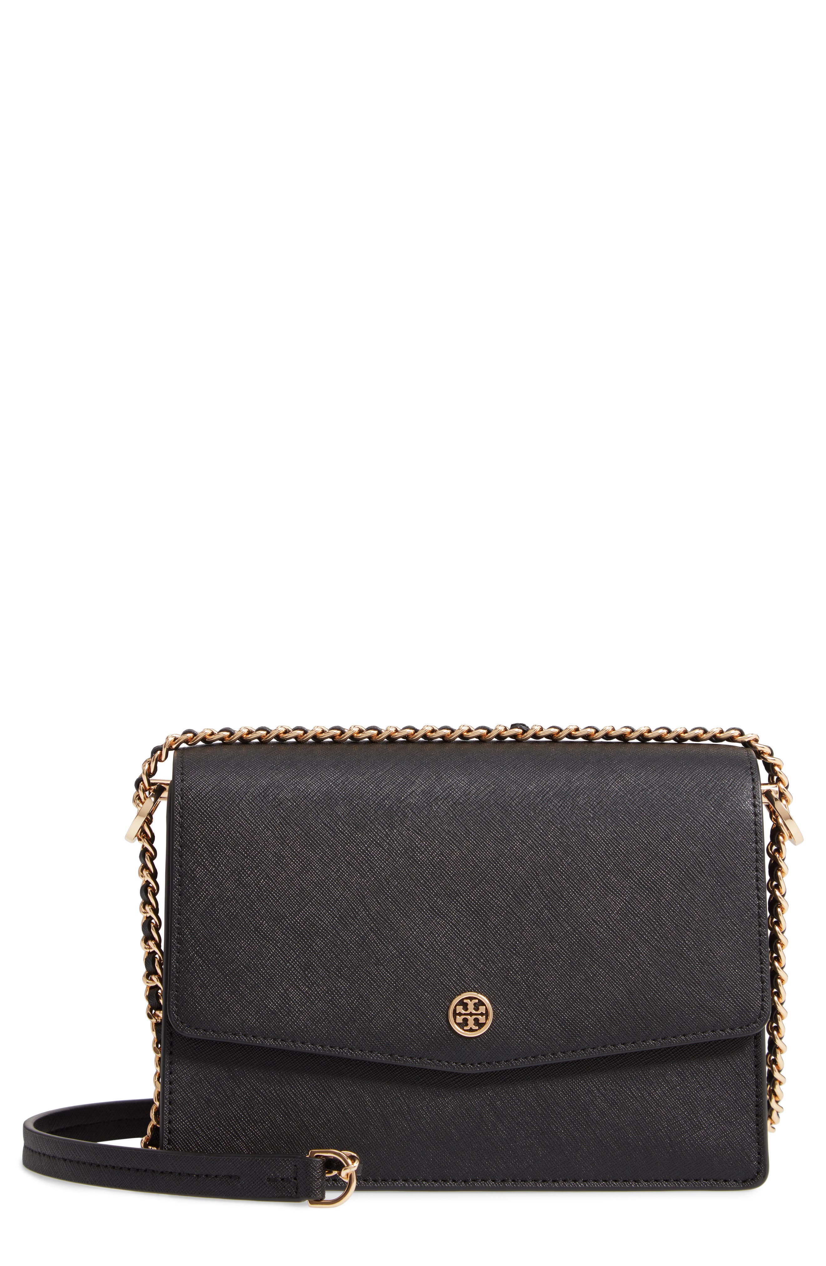 Tory Burch Robinson Leather Convertible Shoulder Bag, Main, color, 